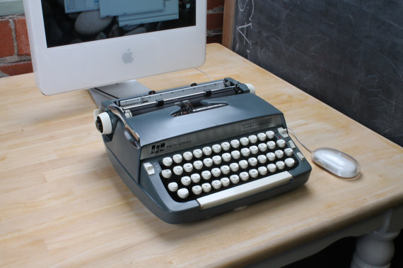 Modern writer. Modern Typewriter. Brother Typewriter USB.