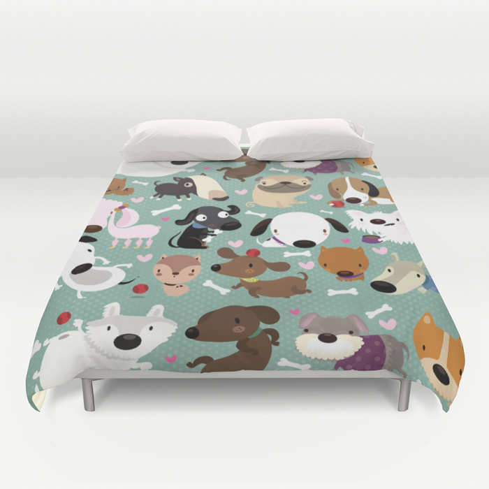 dog pattern duvet cover